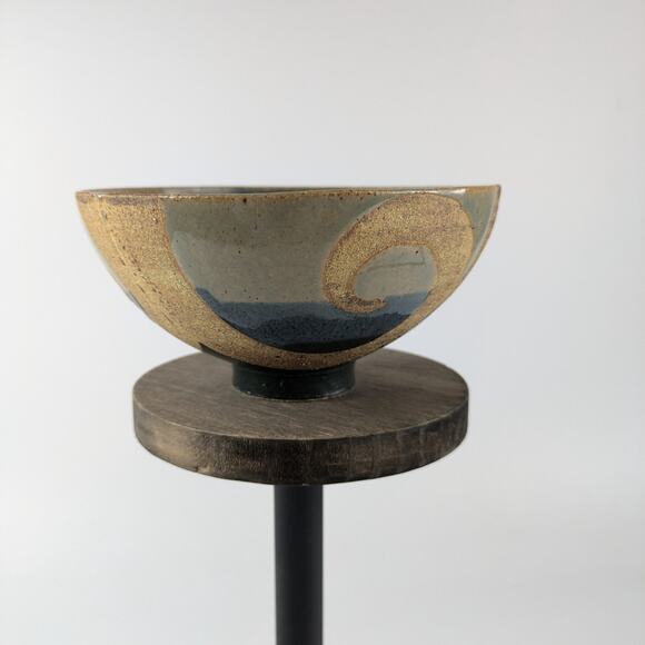 Hand-Turned Bowl Signed Studio Pottery Fine Art Ceramic 1 of 7 REPAIRED Decor - Picture 4 of 16